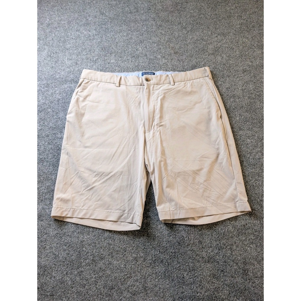 Peter Millar Crown Crafted Men's Stretch Golf Shorts Beige Size 36 MF19EB501
